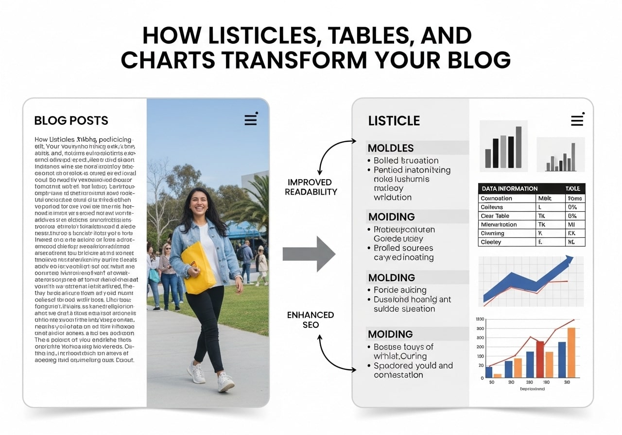 How Listicles Tables and Charts for Readability and SEO Transform Your Blog