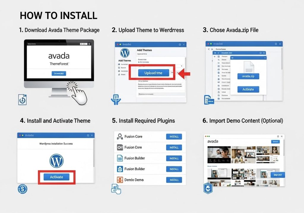 How to Install Avada Theme on WordPress
